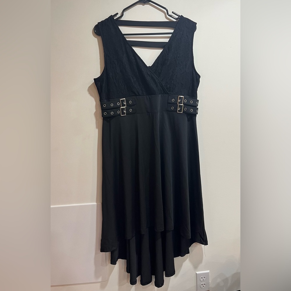 NWT rosegal lace midi black dress sz L